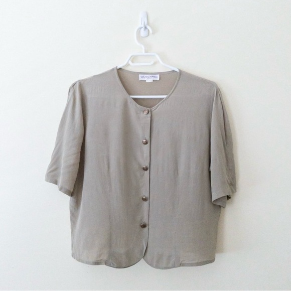 100% Silk Vintage Tshirt Blouse - Picture 1 of 6